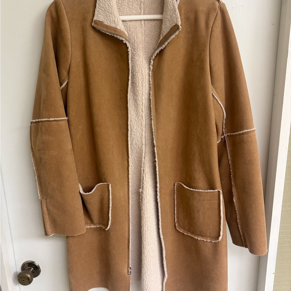 Velvet Tan Faux Shearling Jacket